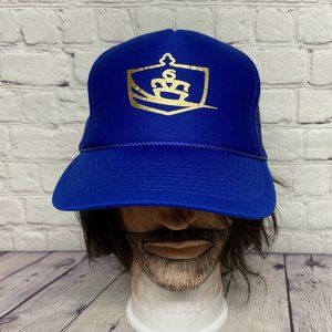 OTTO Collection Trucker Hat Mesh Cap Snapback Blue One Size Fits Most Gold Logo